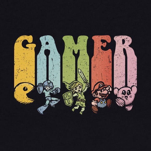 Vintage Gamer by kg07_shirts